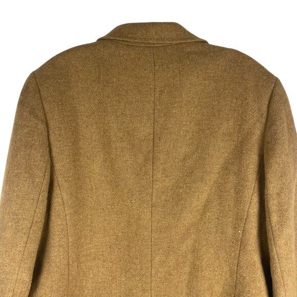 Lands' End Wool Mohair Blend 2 Button Blazer Jacket Camel Tan Size 12 - Picture 7 of 11